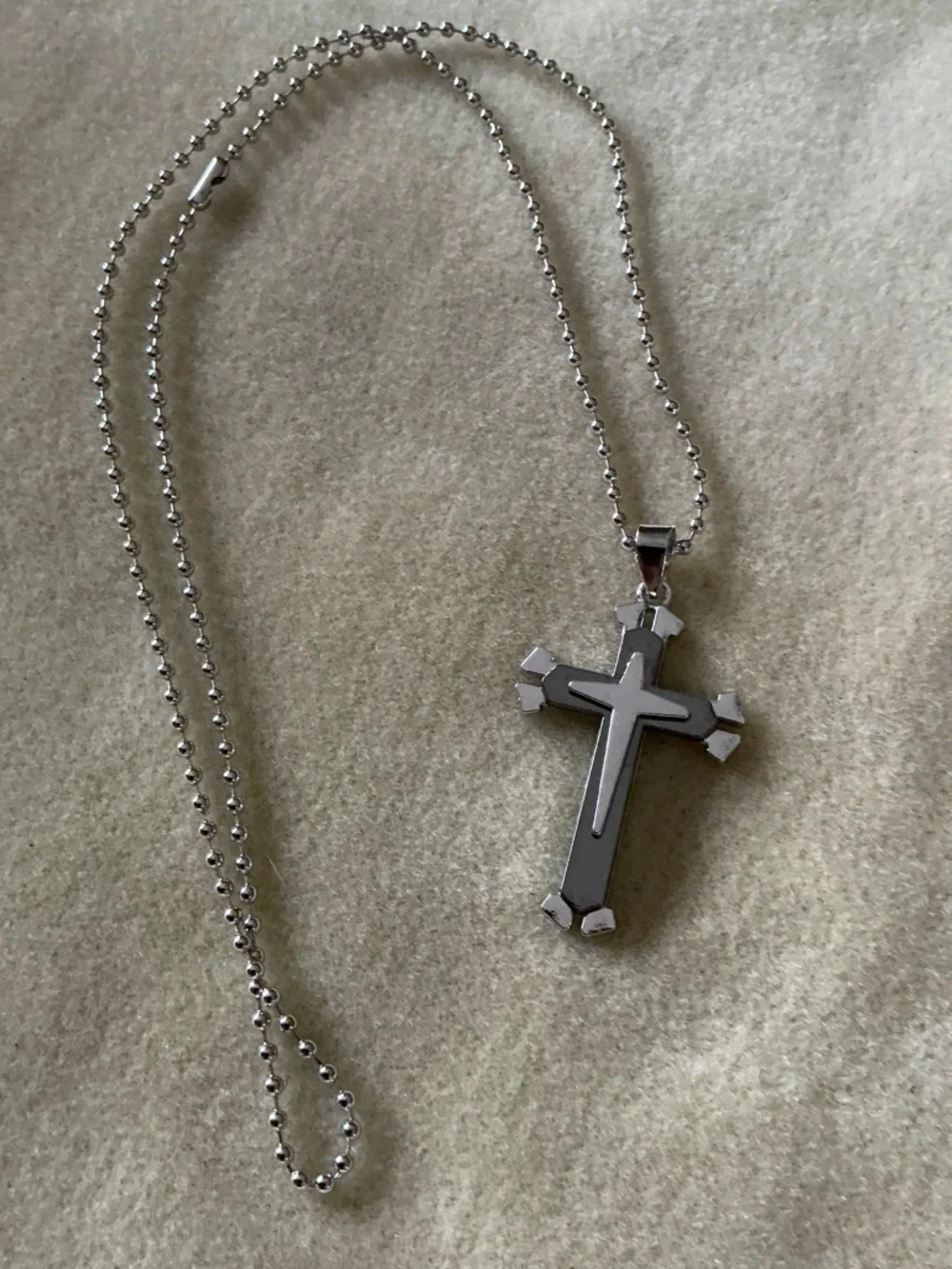 Cross Pendant Necklace, choose from 3 colors! 28”